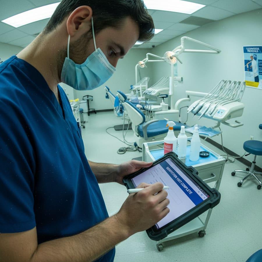 Documented sanitization service log for a food processing facility